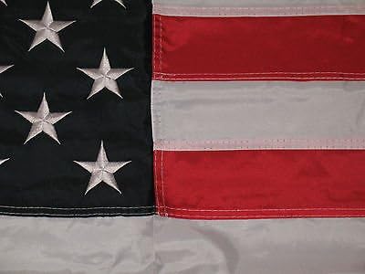 50 inch x 28 inchAmerican Flag Embroidered House Nylon Flag USA 28" x 50