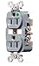 Hubbell HBL8200LA HBL Hospital Grade Extra Heavy Duty Duplex Receptacle, 15 amp, 125 V, 2-Pole, 3-Wire Grounding, 5-15 R, Light Almond