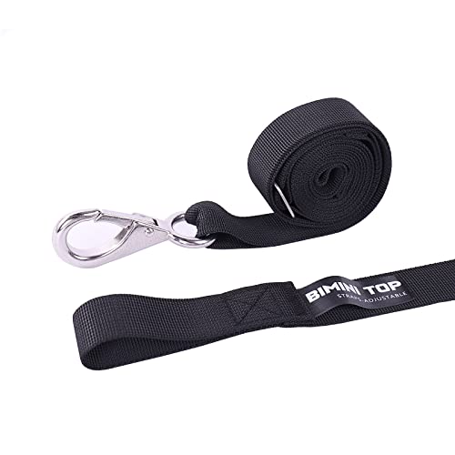 Adjustable Bimini Top Straps,Boat Awning Webbing Straps With Stainless Stee Snap Loops,Bimini Top Hardware,Marine Nylon Top Straps Adjustable From 42" - 74", Boat Awning Hardware 2Pcs #TOP2