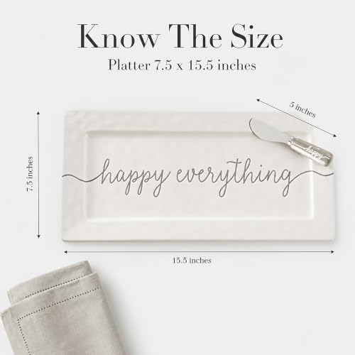 Image of Mud Pie Happy Hostess Serving Platter, White