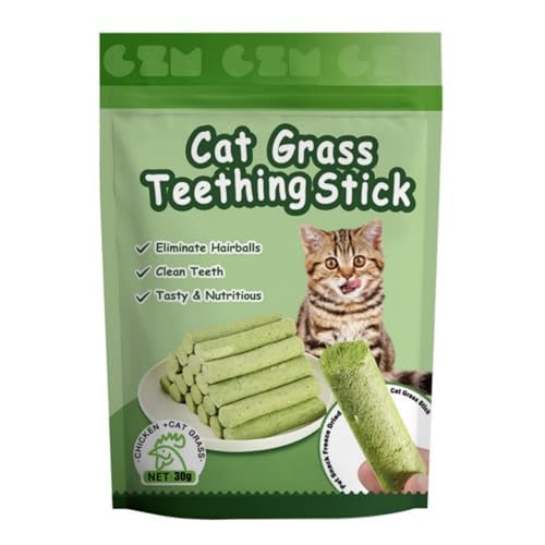 6pcs Cat Grass Teething Stick Cat Grass Chew Stick Cat Dental Sticks Chew Sticks Dental Toy Catnip Chew Sticks for Indoor Cats Catnip Toys Sticks for Hairball Removal
