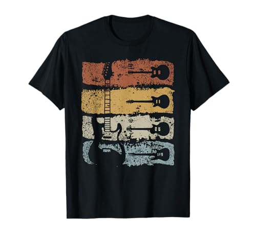 Gitarrist Musiker Rock Musik Retro Gitarre T-Shirt