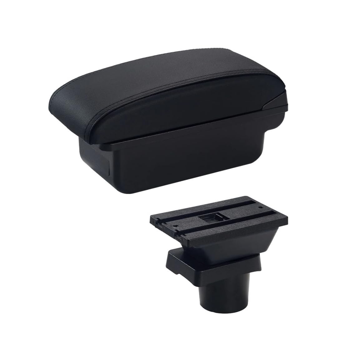 Toiumops Armrest for VW UP, Car Armrest Box Center Console Store Box(A2 Black Line No USB)