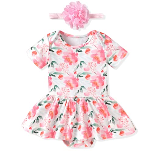 Image of Aalizzwell Newborn Infant Baby Girls Bodysuit Dress
