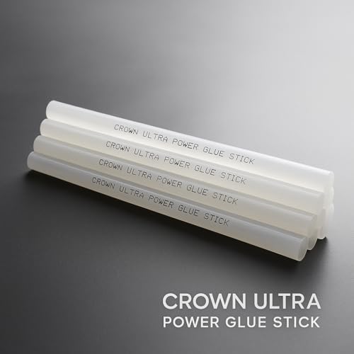 Image of Crown Ultra Power Semi Clear Glue Sticks 20Pcs Pack 220mm x 11mm | Heavy Duty Strong Bonding Hot Melt Glue Gun Refill for Professional Industrial Use, DIY Craft, Wood, Repair, Home & Office Use