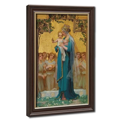 Madonna et l'enfant poster Enrique M Vidal, cadeau décoration murale originale, toile 61x91cm