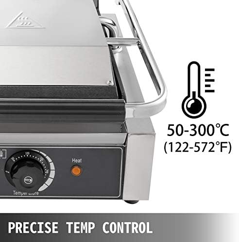 KITGARN 220V Commercial Electric Sandwich Press Grill 3600W Sandwich Press Maker Toaster Single Heads Panini Grill Press Toaster Sandwich Machine