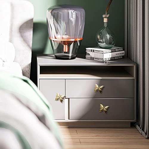 Powerful 4 Pcs Butterfly Drawer Knobs, Vintage Cabinet Knobs Drawer Handles with 8 Pcs Screw, for Dresser Cabinet, Wardrobe - Image 3