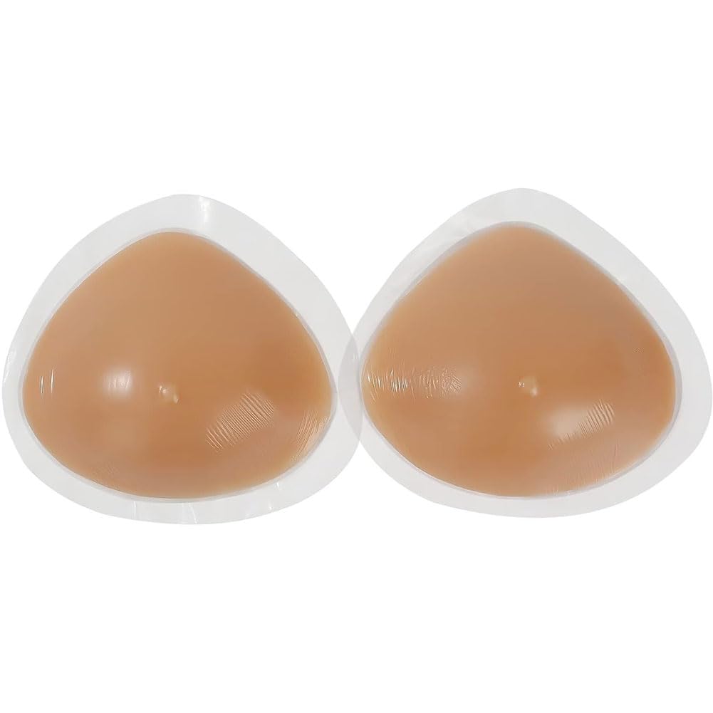 Un par de formas de senos de silicona triangulares autoadhesivas Senos de silicona triangulares Senos postizos Prótesis de mastectomía con forma de senos pecho/A/One pair of 550g