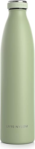 Miniatura 85 de LARS NYSØM Botella de agua aislada de acero inoxidable de 12 onzas, 17 onzas, 25 onzas, 34 onzas, 51 onzas, frasco térmico aislado para bebidas