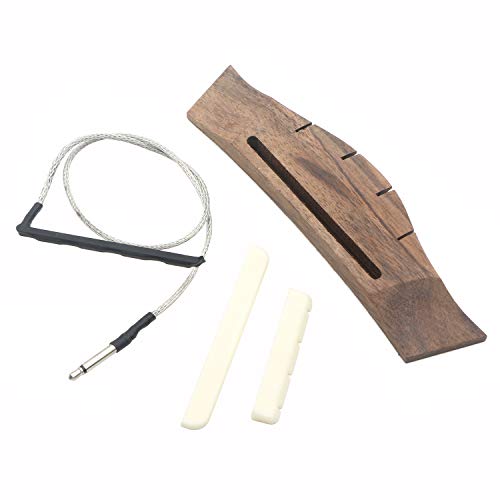 Rosewood Bridge Piezo Bridge Saddle Nut For Ukulele 4 String Guitar #TOP27