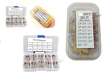 Techmahoday Zener diode(100pices)-Capacitor(100pices) - Resisitor (150pices) Components/Engineering Projects/DIY Projects For Science Projects-For Engineering Projects-DIY Models (pack of 350)