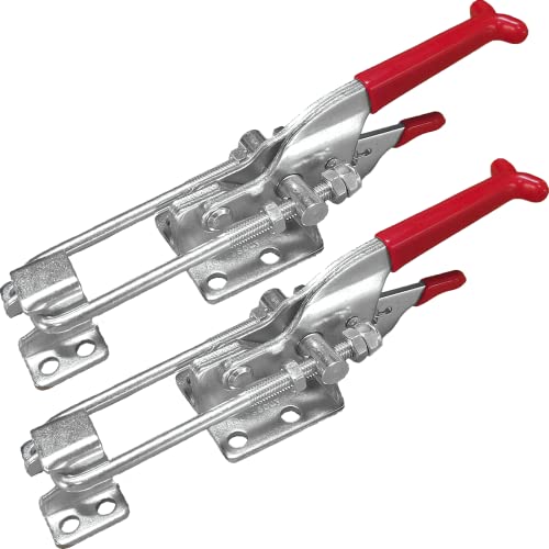 Accessbuy Toggle Latch Clamp,U-Bolt Self-Lock Large Toggle Latch,2000Lbs Holding Capacity,Adjustable Heavy Duty Latch Hardware for Machine,Smoker lid,Tire Carrier and More (7.87 inch)