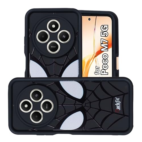 Image of DARKFIT Back Case Cover Compatible for Poco M7 5G | Silicone Case | Camera & Body Protection| Shock Proof | for Poco M7 | Color Black