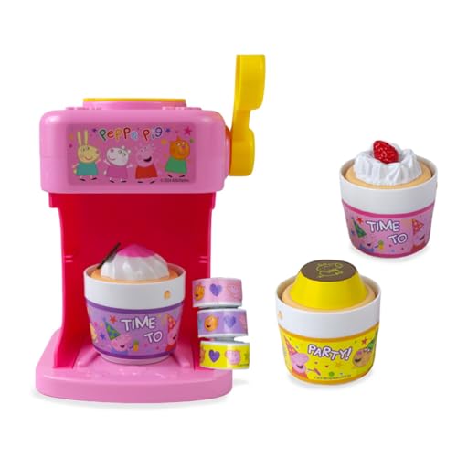 GENIE'S TOY BUS - Peppa Pig Cup Cake Playset with Accessories | Fun Pretend Play for Boys & Girls | Includes Peppa Dessert & Accessories | Ages (3+)