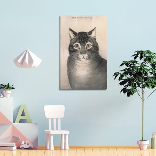 Chat préféré de Nathaniel Currier impression sur toile retro 50x75 cm - 4