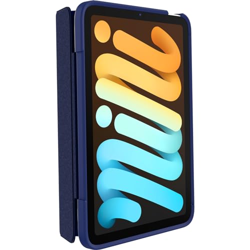 Image of OtterBox Symmetry 360 Elite Case for iPad mini 8.3 inch (6th-7th Gen), Slim Protective Folio with Clear Back, Adjustable Stand & Apple Pencil Holder, Drop Protection (Yale)