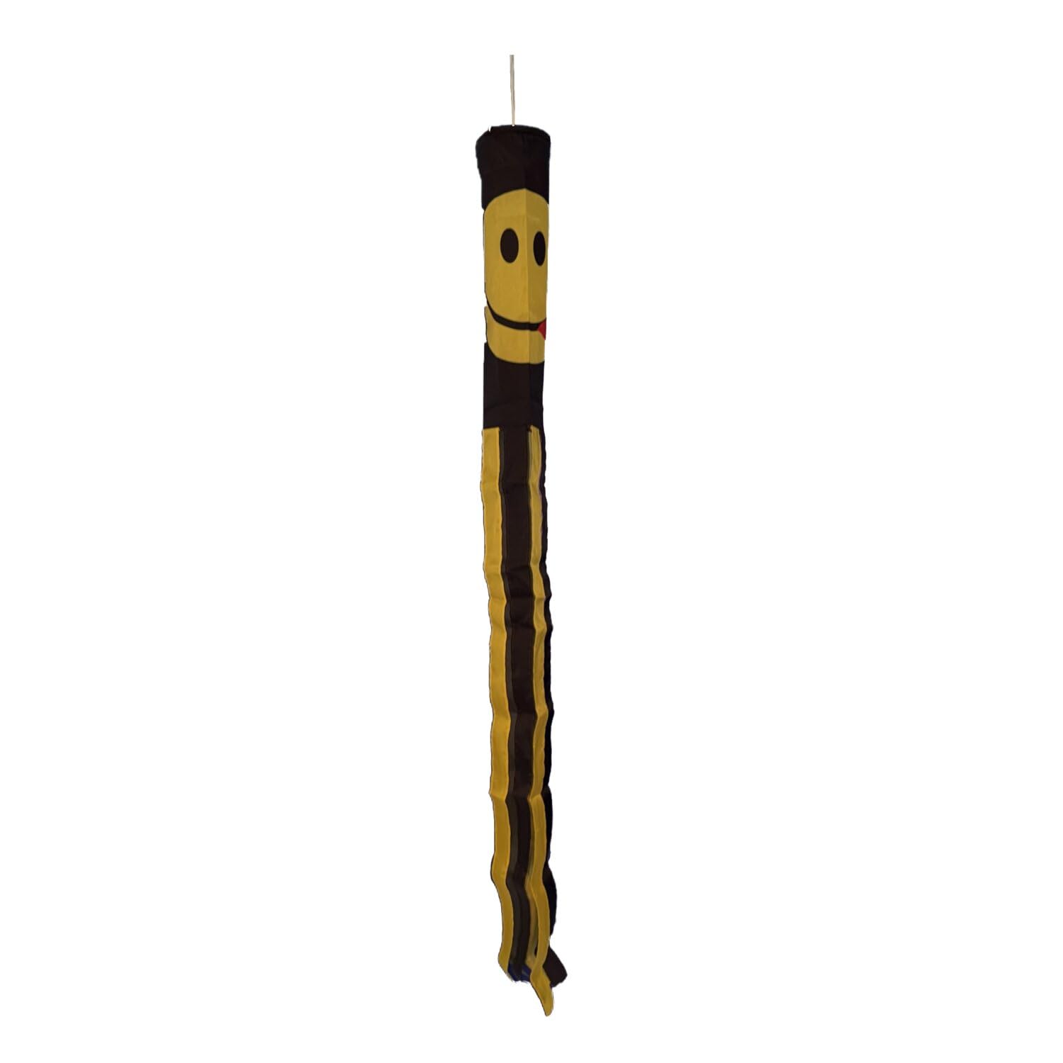 Flagtex Smiley Face Acid Windsock 150cm x 30cm Premium Polyester Garden Wind Sock | Retro Rave Novelty Design Outdoor Pole Display for Festivals Camping Events