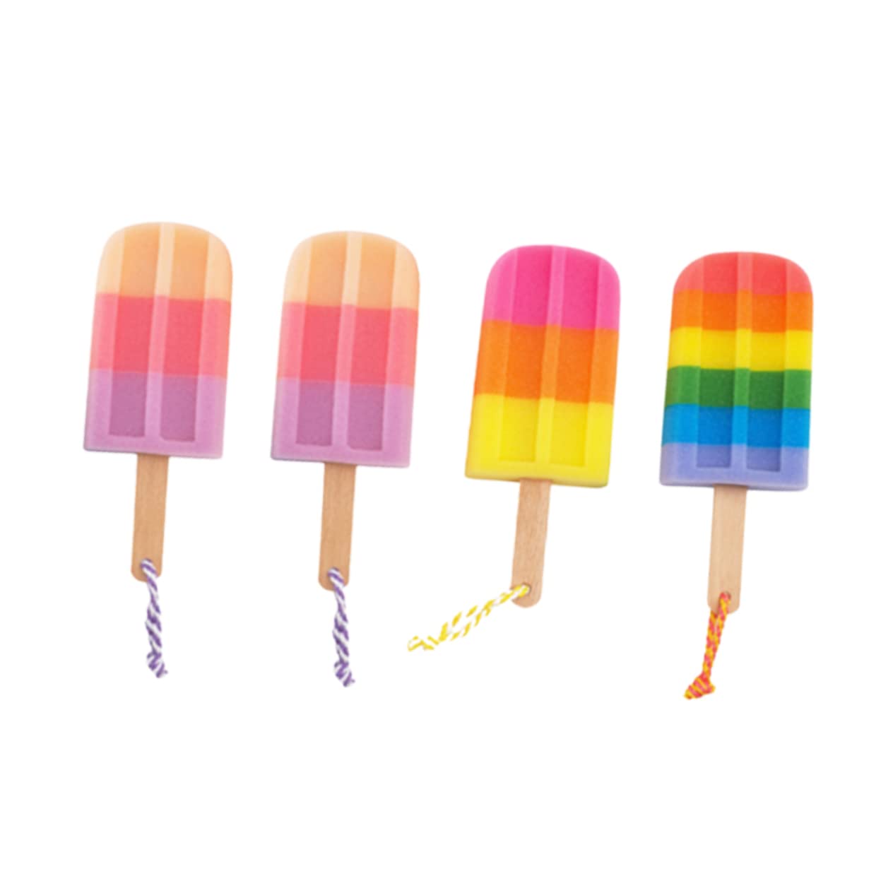 WOONEKY 8piezas Esponjas De Ducha Forma De Helado Toalla Exfoliante Para Baños y Ducha Aleatorios