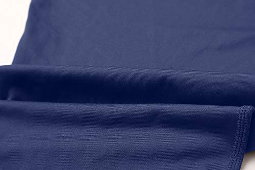 Anwell Damen Bekleidung sportlich mit Handytasche kurz Fitnesshose Kompression Hohe Taille Blickdicht Nicht durchsichtig Navy M