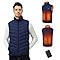 Mincoo Chaleco Calefactable Hombre con Batería De 10000 mAh, 3 Temperaturas, 5 Zonas de Calentamiento, Chaqueta Calentable con Carga USB, para Esquí, Motociclismo, Senderismo y Pesca(Azul,S)
