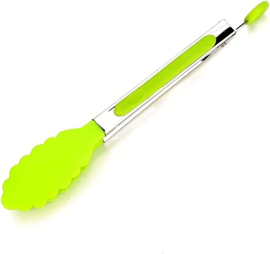 1pc Heat-Resistant Food Tong Creative Non-Slip Nylon Bread Tong Serving Tong Kitchen Tools BBQ Tools Accessories Tongs(B)