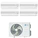 Climatizzatore Condizionatore Inverter in Pompa di Calore Diloc Over quadri split 9000+9000+9000+12000 Btu FREEDOM480 R-32 A++ Wi-fi Opzionale immagine