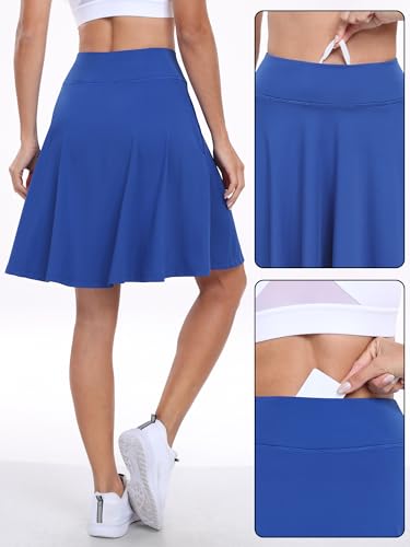 Image of ANRABESS Knee Length Skorts Skirts for Women 2026 Summer High Waisted Golf Tennis Skirt Casual Travel Built-in Shorts Clothes