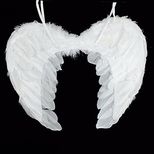 Feather Angel Wings,Wings Fairy Cosplay Party Costumes for Girls &Women,Halloween Party Costumes Fairy Wings (White)