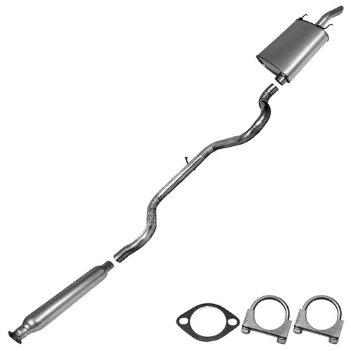 Northeastern Exhaust | Stainless Steel Resonator, Intermediate Pipe, Muffler Exhaust System Kit Compatible for Chevrolet Impala 2003-2005 3.4L 3.8L | Free Gasket and Clamps Included