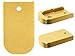 NDZ Performance Magazine Floor Base Plate for Glock 43X & Glock 48 9mm, Gold Aluminum with Black Laser Engraving, Made in The USA - NDZ Skull 2