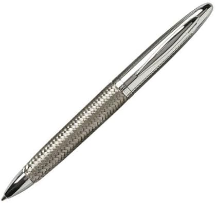 Rope Design Silver Ballpoint Pen with Case