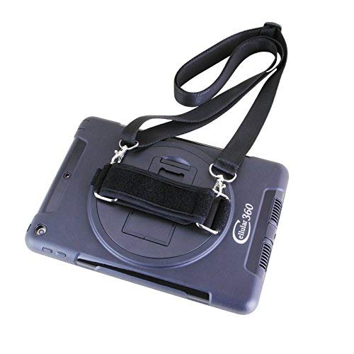 Cellular360 Shockproof Case For Ipad 6Th Gen, Ipad 5Th Gen, Ipad 9.7 (Ipad 6 & Ipad 5), Car Headrest Mount Case With 360 Degree Swivel Kickstand, Handle, Pencil Holder And Adjustable Shoulder Strap #TOP3