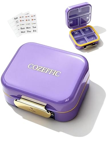 Compact 7-Compartment Pill Organizer with Code GE662CHE