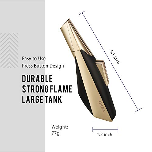 VEXO-Auberginen Feuerzeug Jet Flammen Sturmfeuerzeug Winddicht Butan Gas Nachfüllbar Gasfeuerzeug für BBQ Kerze Grillen… – Bild 5