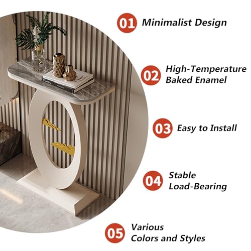 Mesa de entrada moderna con estructura resistente para solucionar pasillos vacíos 5