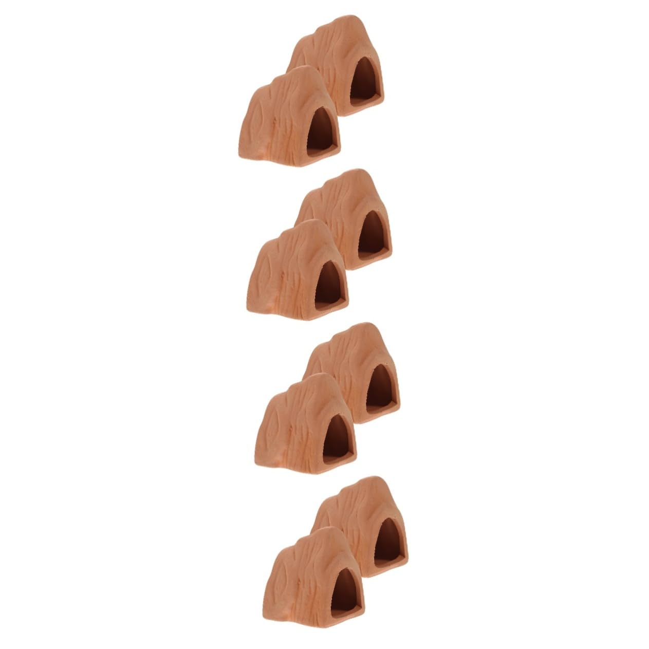 POPETPOP 4 Juegos Maceta De Barro Cueva De Adornos De Acuario Refugio De Cría De Camarones Túnel Decoración Pecera Adornos Pecera Cueva De Escondite De Camarones Cueva De Peces 2 Piezas * 4