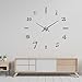 Produktbild Walplus 120x120 cm Wandaufkleber Arabisch Englisch Zahlen Wanduhr Abnehmbare Selbstklebend Wandbild Kunst Aufkleber Home Dekoration Wohnzimmer Schlafzimmer Büro Tapete Kinderzimmer Geschenk Silber