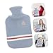 FRCOLOR Cute Hot Water Bottle with Knit Cover Portable Heating Bag for Menstrual Cramps Hand and Feet Warmer for Travel and Outdoor Activities