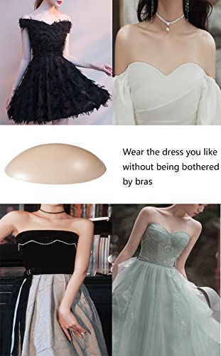 Linemoon 4 Pairs Nipple Covers For Women Resuable Silicone Breast Pasties Nipple Cover With Box Beige #TOP4