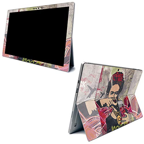 Image of MightySkins Carbon Fiber Skin for Microsoft Surface Pro 7 - Grafitti Selfie | Textured Carbon Fiber Finish | Easy to Apply, Remove, and Change Styles | Made in The USA