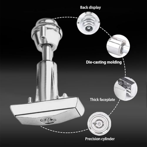 Image of Vending Machine Key,Half Zinc and Half Aluminum T-Shaped Non Universal Anti-Theft Lock Core Handle Automatic Water Vending Machine Lock,Suitable for Coin Operated Game Machines,Etc (Silver)