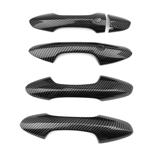 Garniture poignée porte extérieure pour Hyundai Kona 2024 style carbone conduite gauche