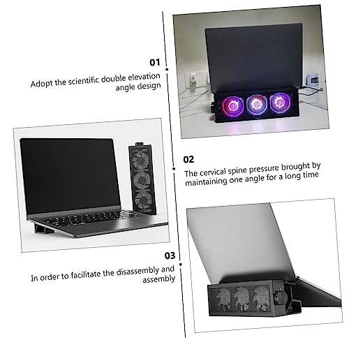 Base ergonómica para laptop con refrigeración y LED RGB miniatura 5