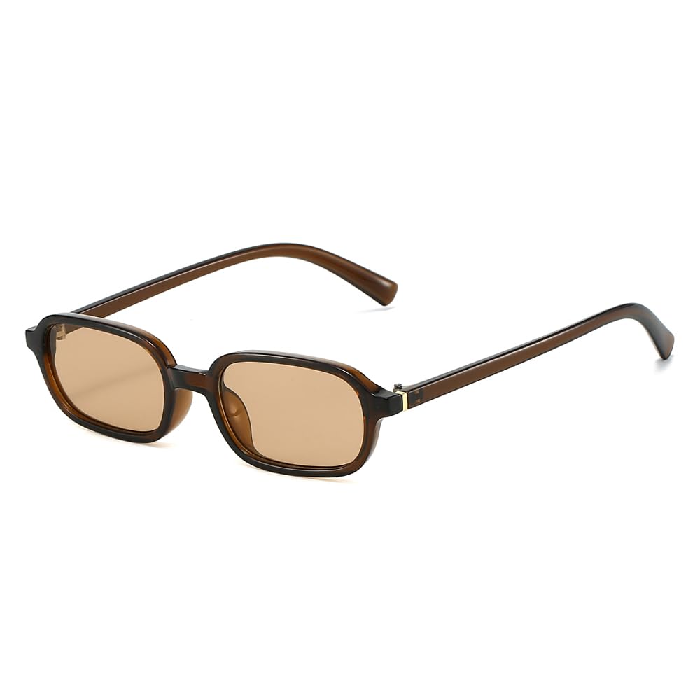 Retro Small Rectangle Sunglasses for Women Men 90s Narrow  display picture 1