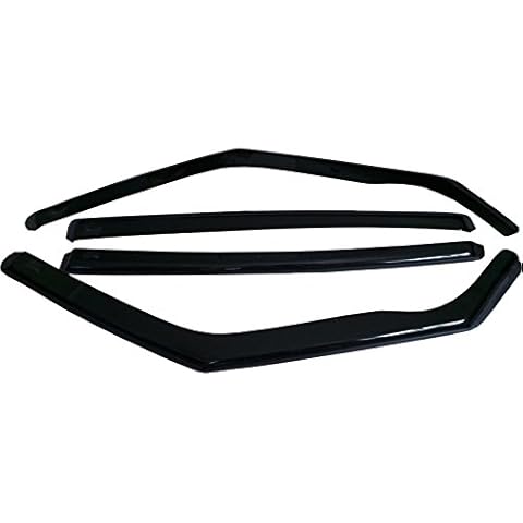 Heko 15295 Wind deflectors - 4 pcs FRONT and REAR, Acrylic glass - Transparent anthracite, New Cover