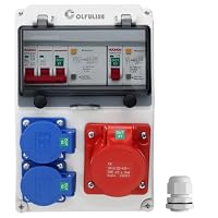 COLFULINE Baustromverteiler mit LS/FI, Vorverkabelt & Wasserdicht IP66 – Ansicht 9