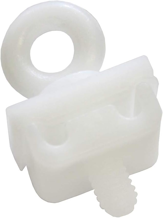 8 mm U Rail Bracket U Rail Stopper Plastic White Set of 6