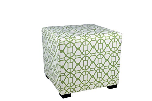 MJL Furniture Designs Square Tufted Ottoman with a Contemporary Noah Design and Upholstered 4 Button Top Tuft, 19" x 19" x 17", Summer