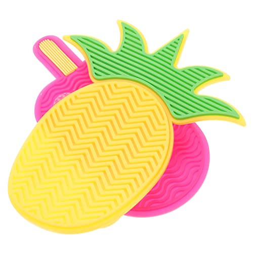 VICASKY Efficient Makeup Brush Cleaning 2pcs Silicone Brush Cleaning Pad Suction Cup for Home Salon Use